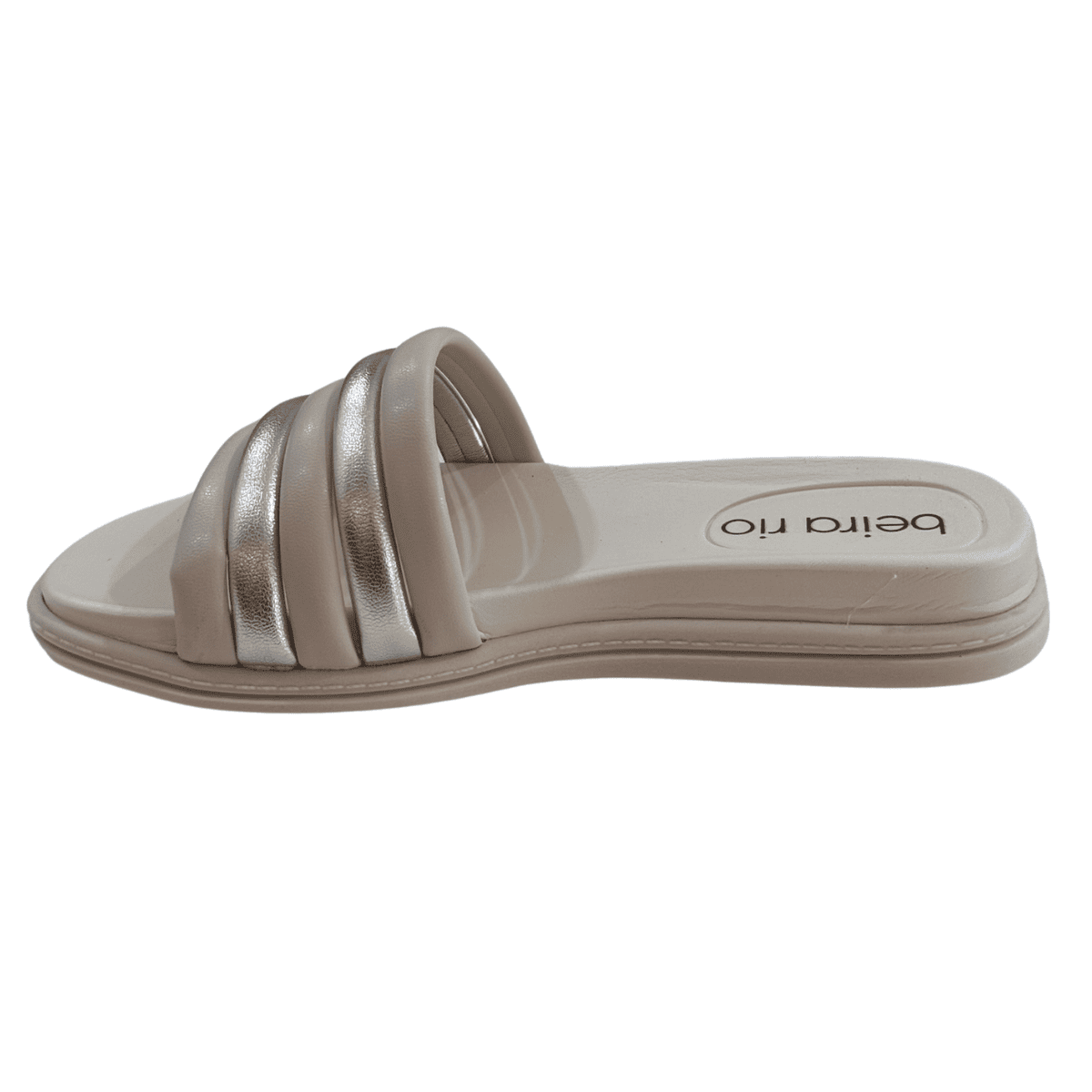 Sandália Slide Feminina Papete Beira Rio 8528-103 Branco 3