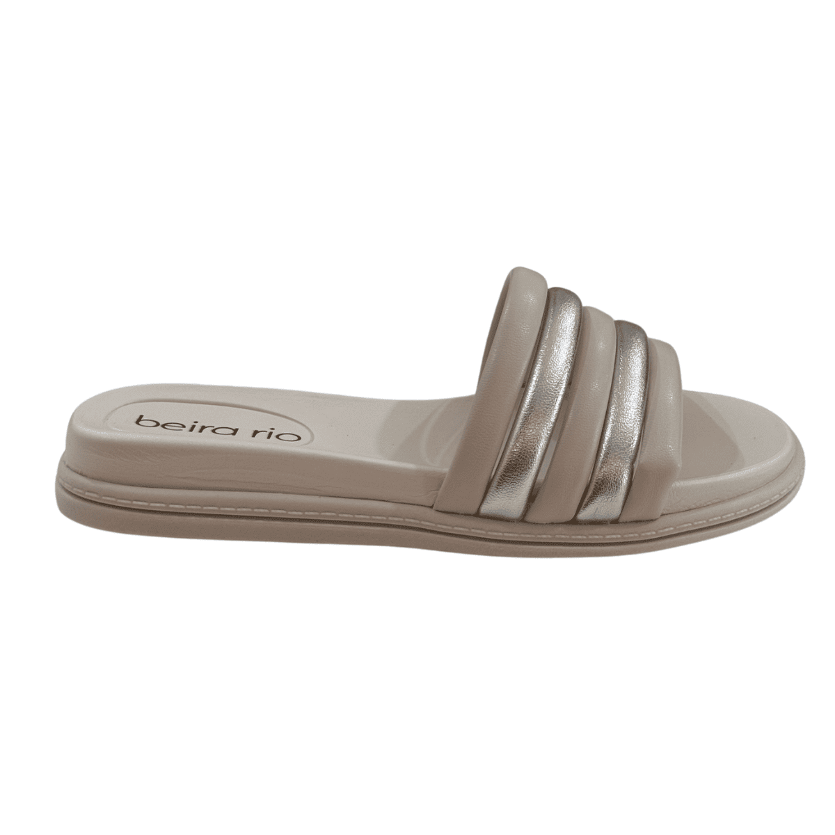 Sandália Slide Feminina Papete Beira Rio 8528-103 Branco 4