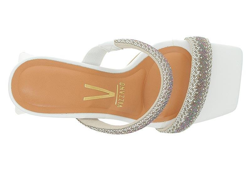 Tamanco Feminino Vizzano Com Brilho 6464-137 Branco 5