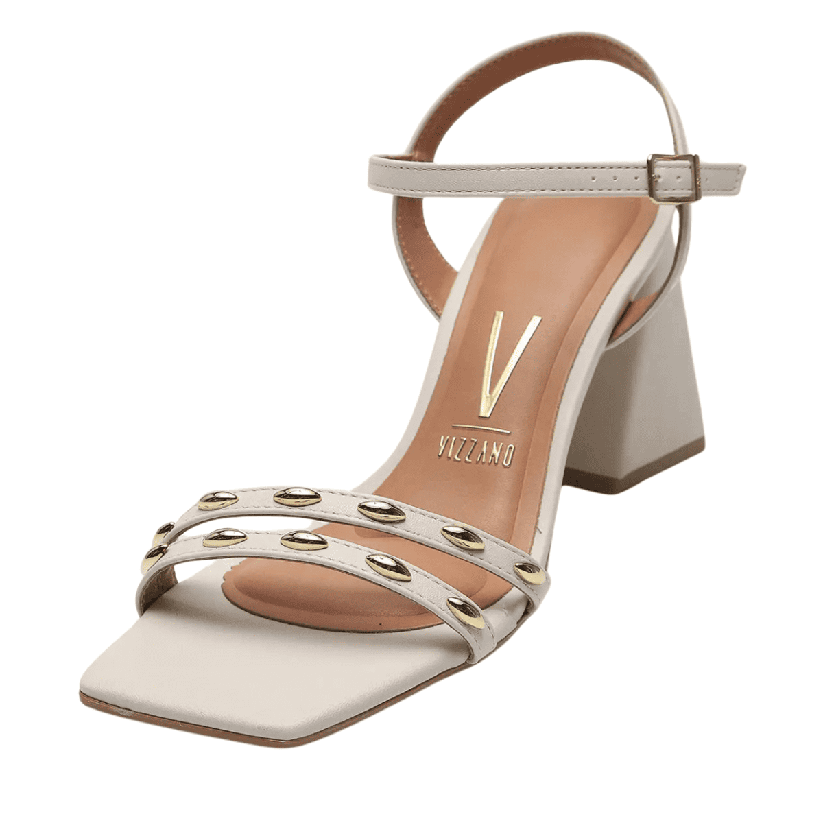 Sandália Feminina Vizzano Com Detalhe Dourado 6464-138 Branco 4