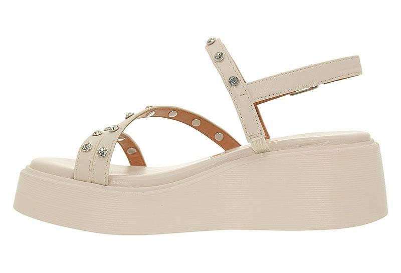 Sandália Feminina Vizzano Plataforma Papete com Padrarias 6525-101 Branco 3