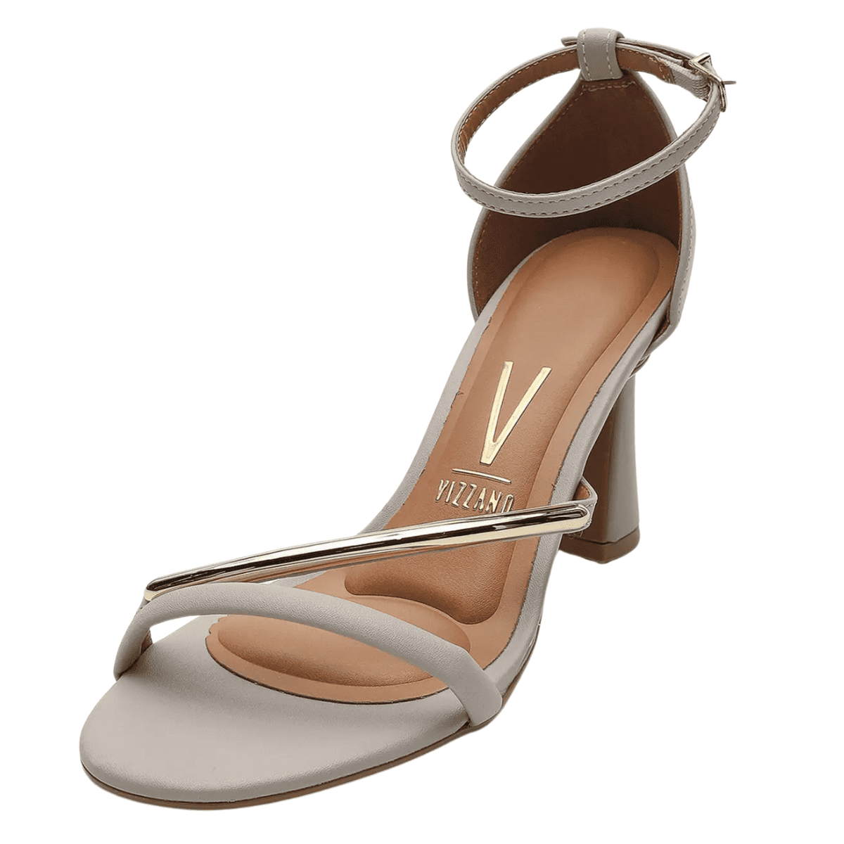 Sandália Feminina Vizzano Com Detalhe Dourado 6517-106 Cinza 5