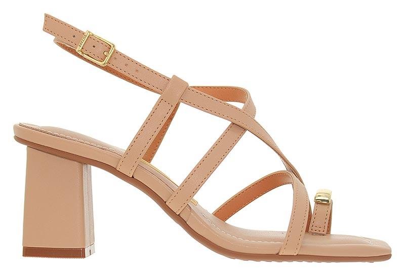 Sandália Feminina Vizzano Com Detalhe Dourado 6455-133 Bege 3