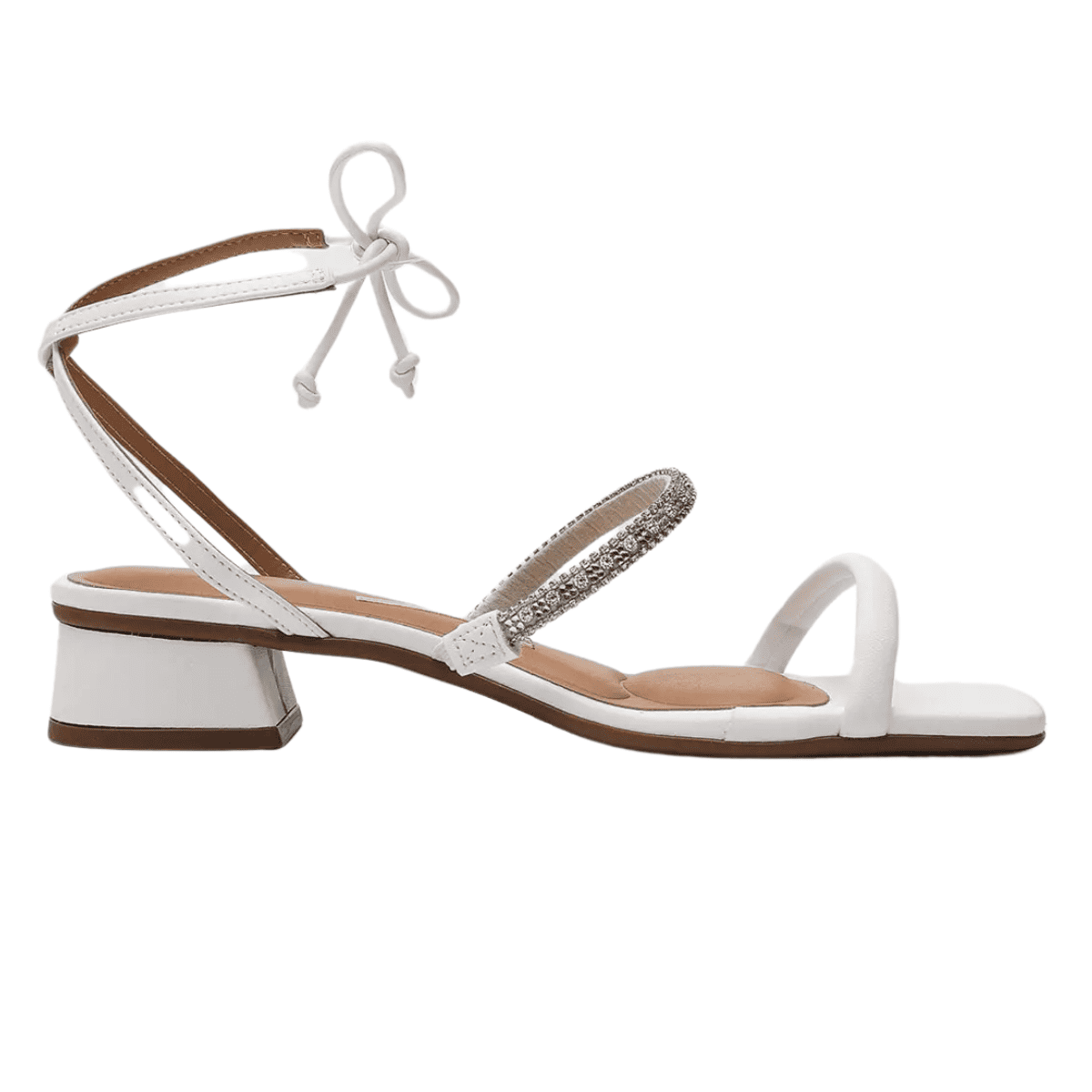 Sandália Feminina Casual Salto Baixo Vizzano 6454-125 Branco 2