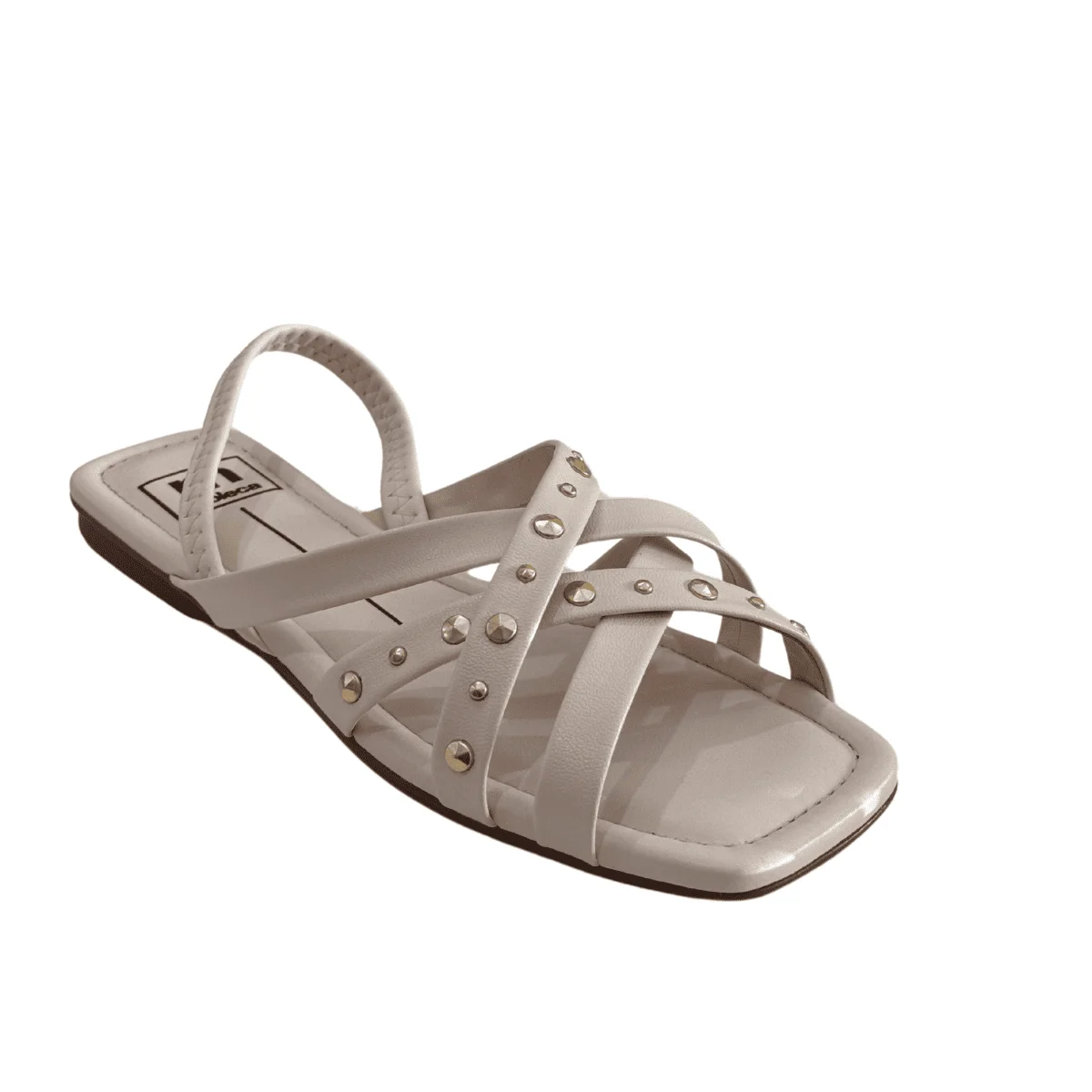 Sandália Feminina Rasteira Moleca 5462-140 Off White 3