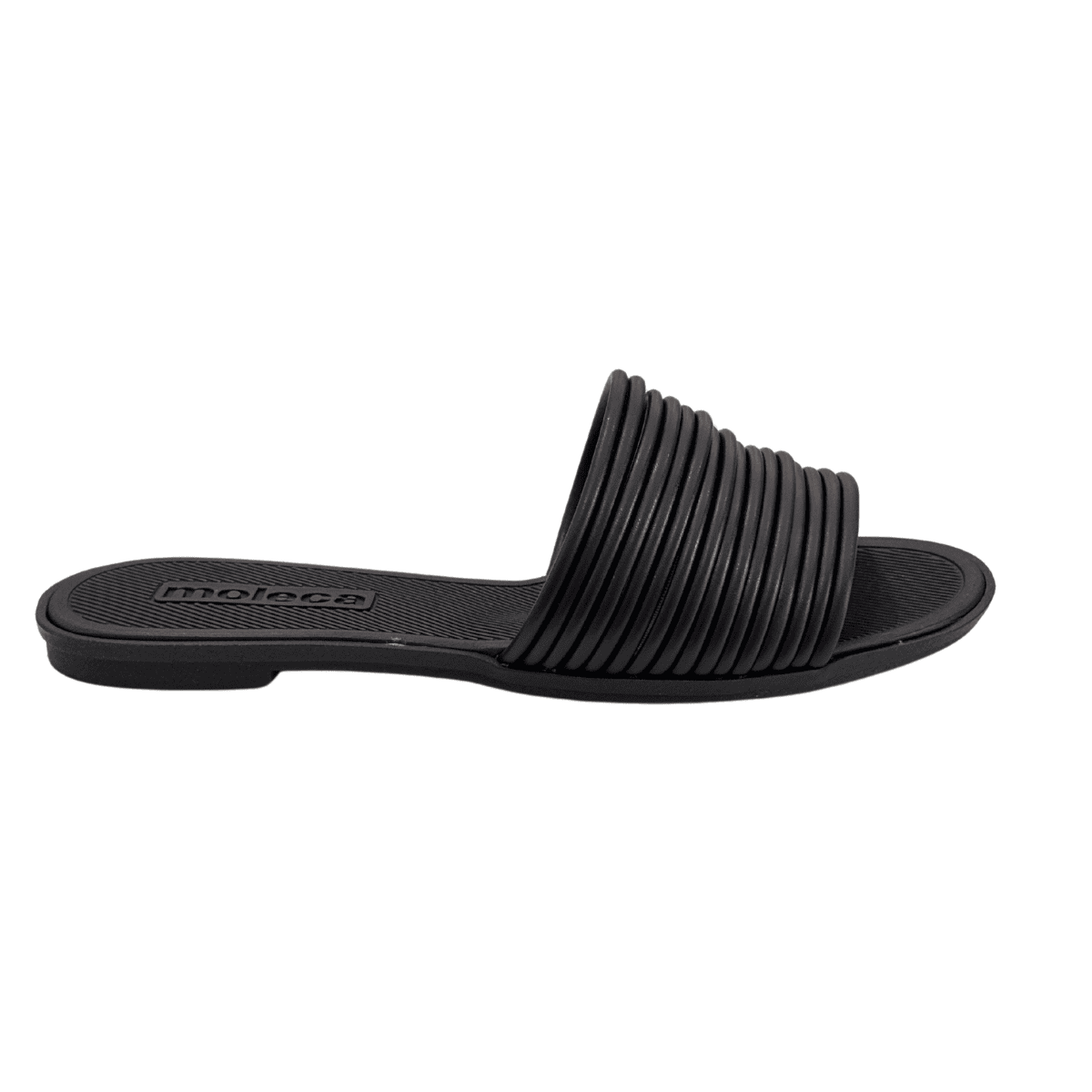 Sandália Feminina Rasteira Moleca 5532-101 Preto 2