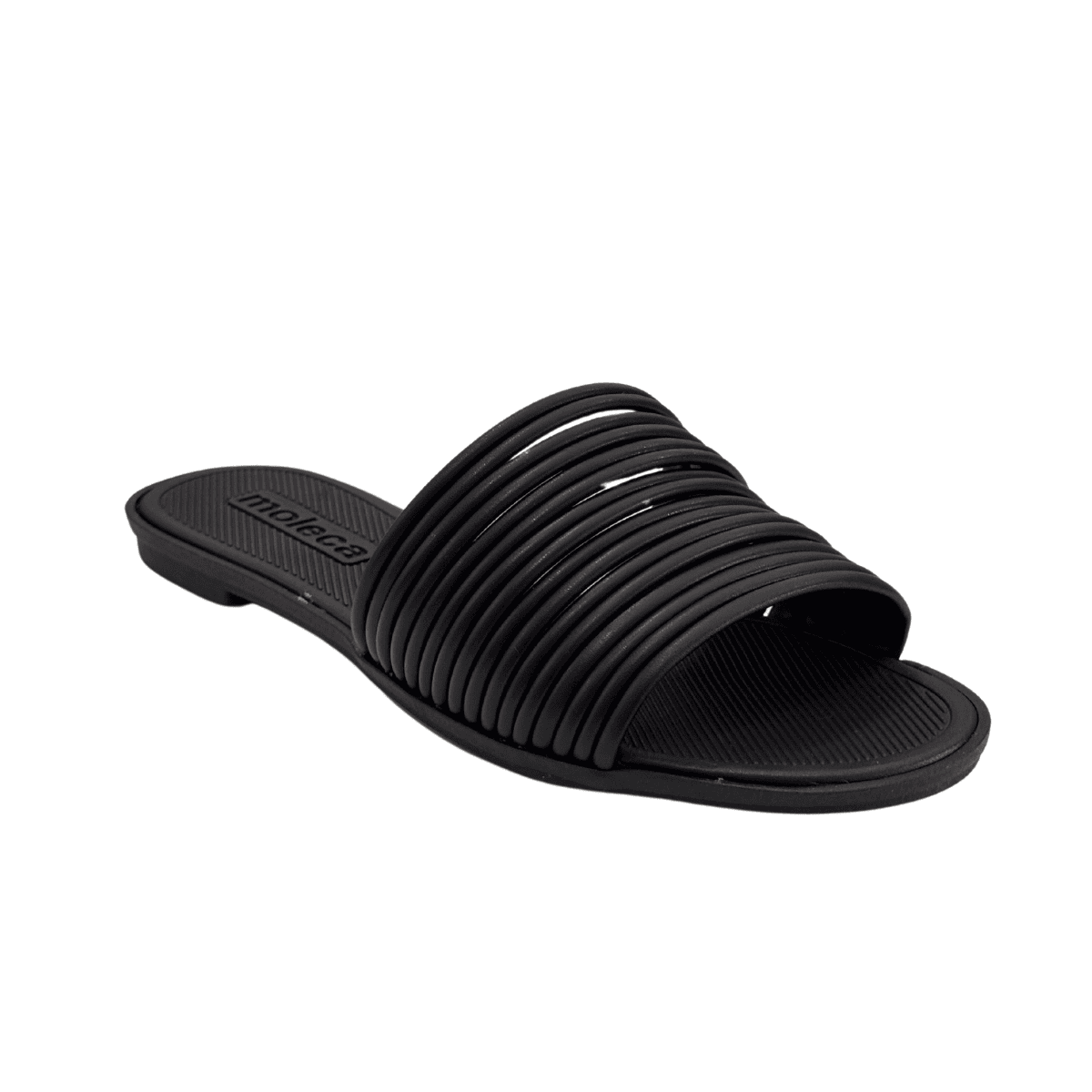 Sandália Feminina Rasteira Moleca 5532-101 Preto 4