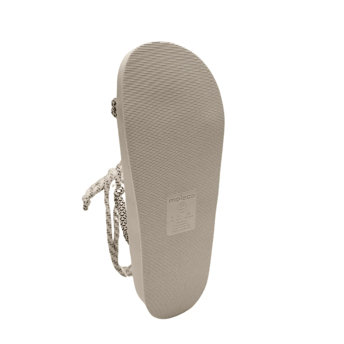 Sandália Feminina Casual Moleca Com Amarração 5509-107 Off White 3