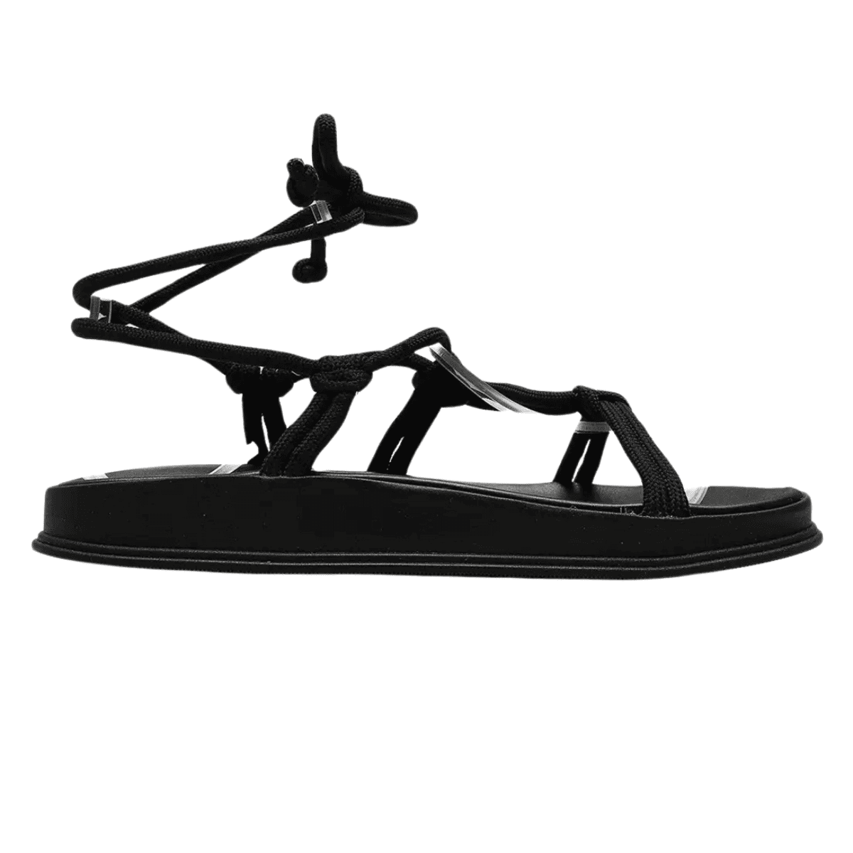 Sandália Feminina Casual Moleca Com Amarração 5509-107 Preto 3