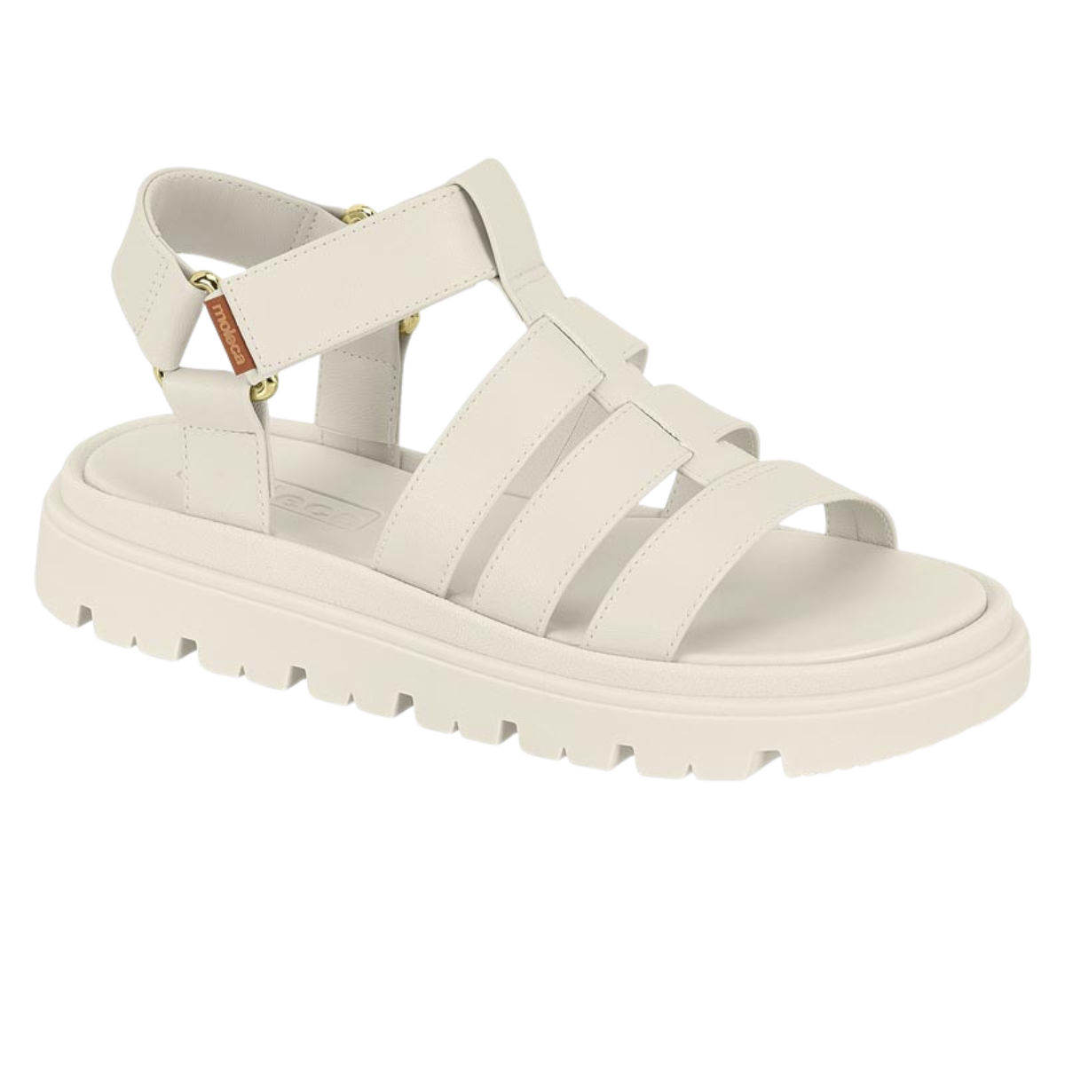 Sandália Feminina Tratorada Moleca 5504-109 Off White 1