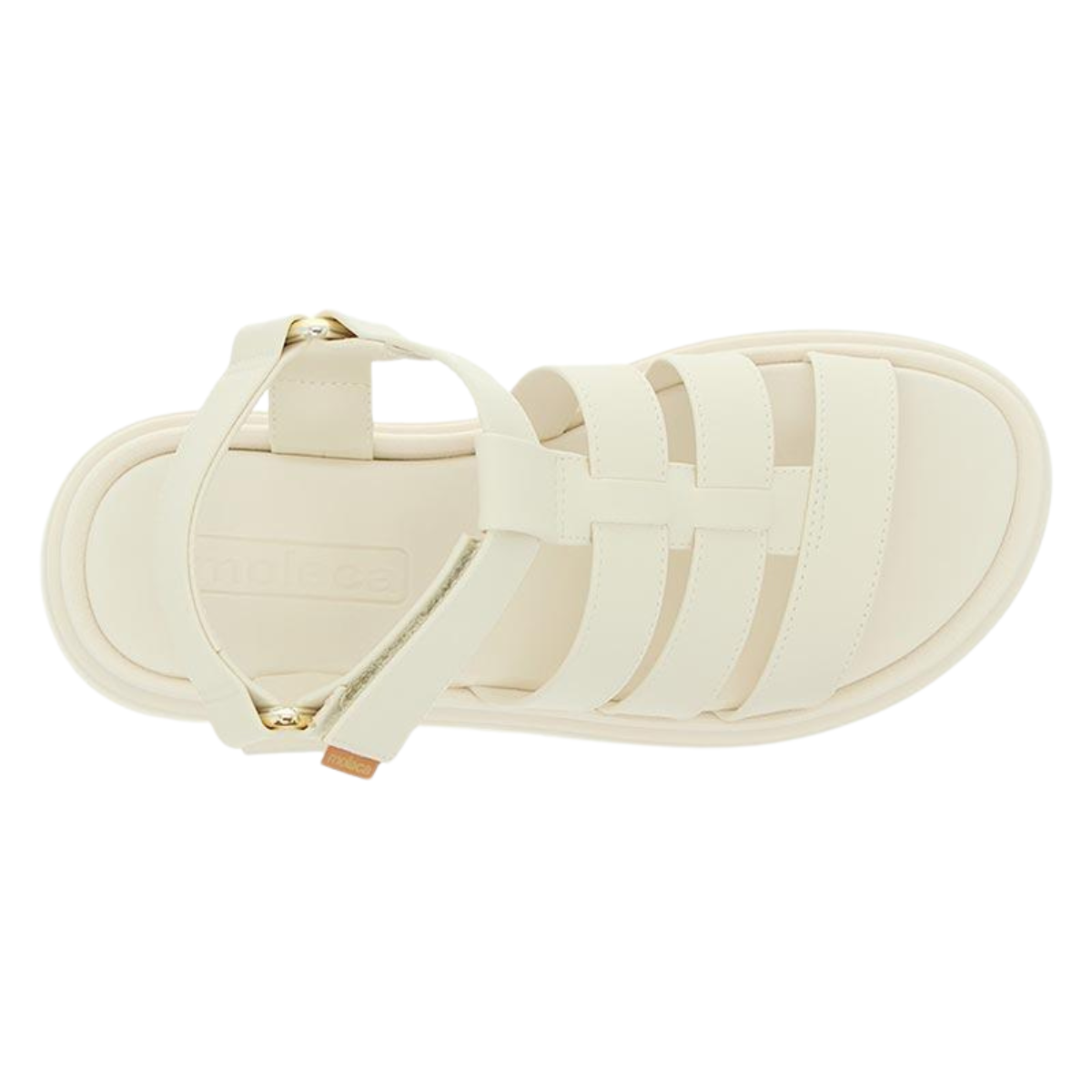 Sandália Feminina Tratorada Moleca 5504-109 Off White 5