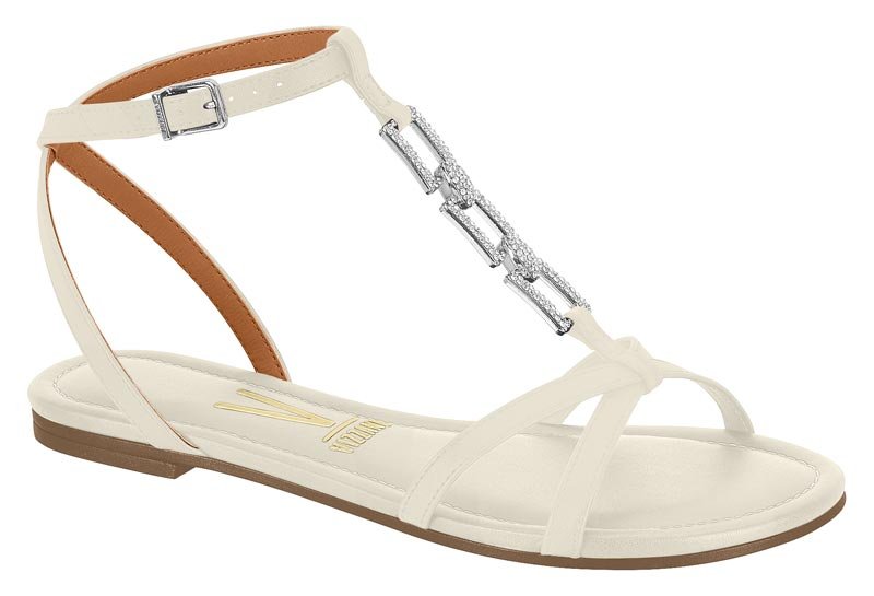 Sandália Rasteira Vizzano Com Cristais 6235-1710