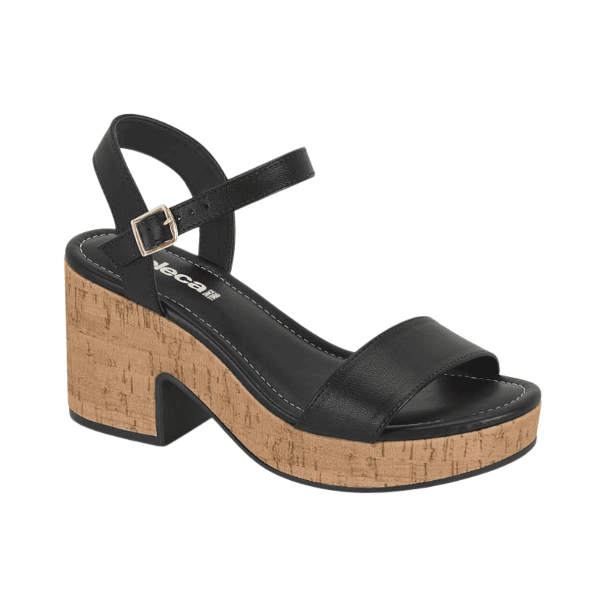 Sandália Feminina Moleca Plataforma 5549-102 Preto 1