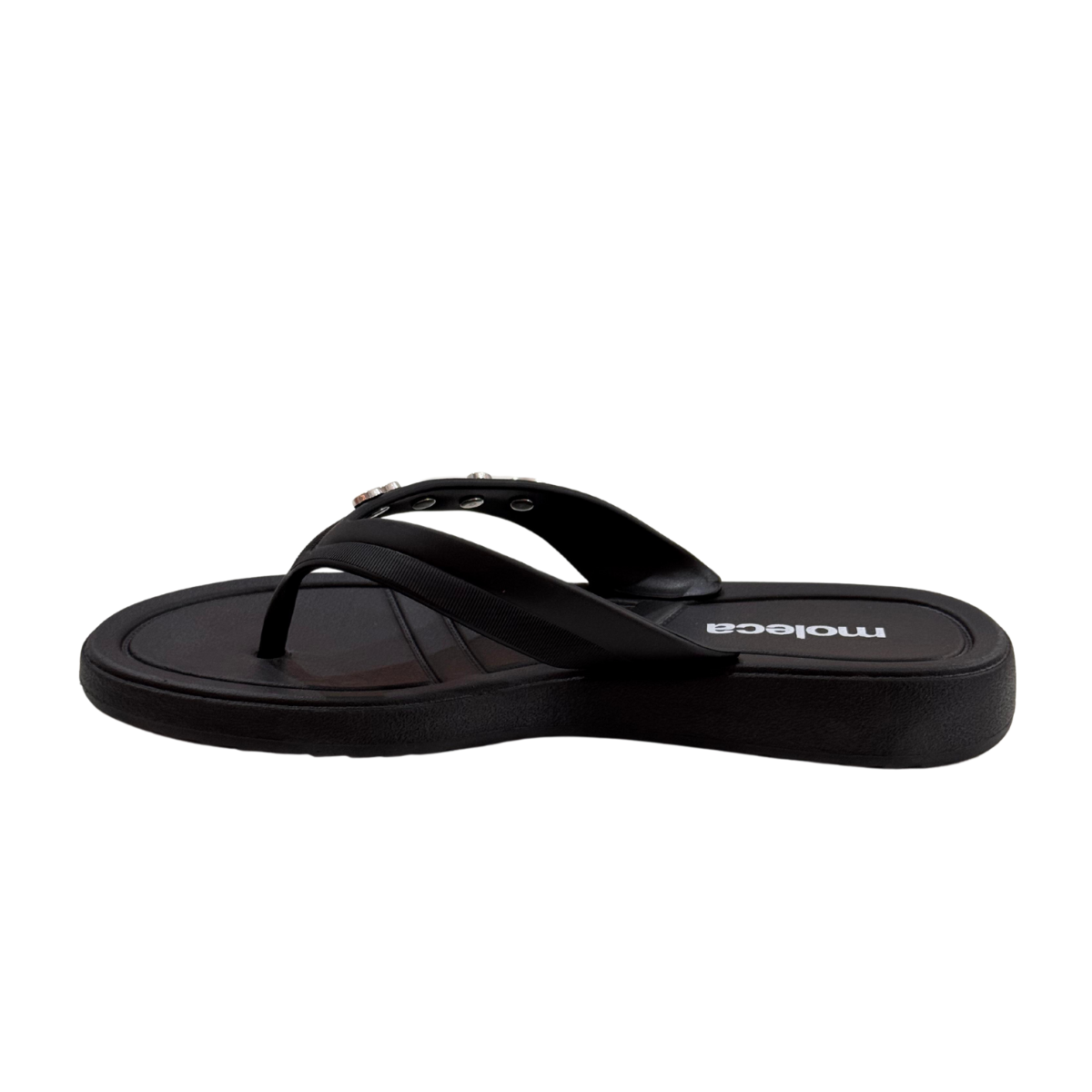 Chinelo Feminino Moleca Super Leve Com Aplicações 5548-101 Preto 2