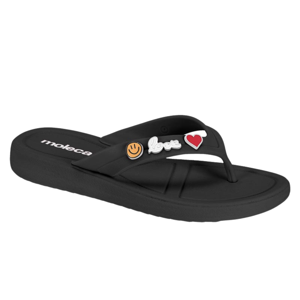 Chinelo Feminino Moleca Super Leve Com Aplicações 5548-101