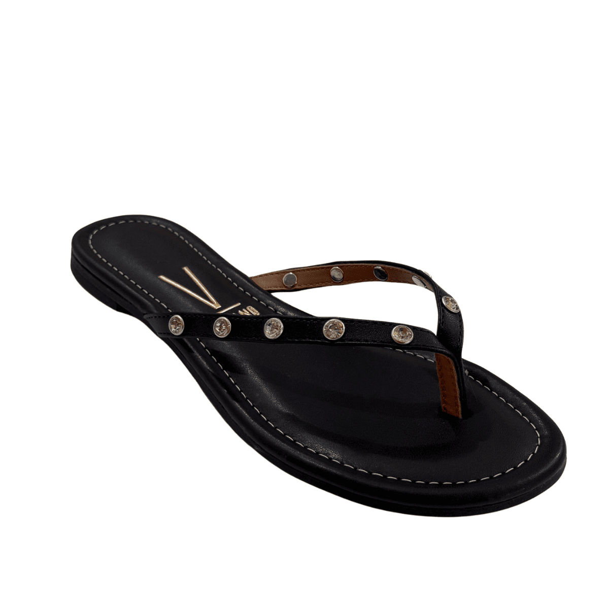 Sandália Rasteira Vizzano Com Aplicação 6371-396 Preto 2