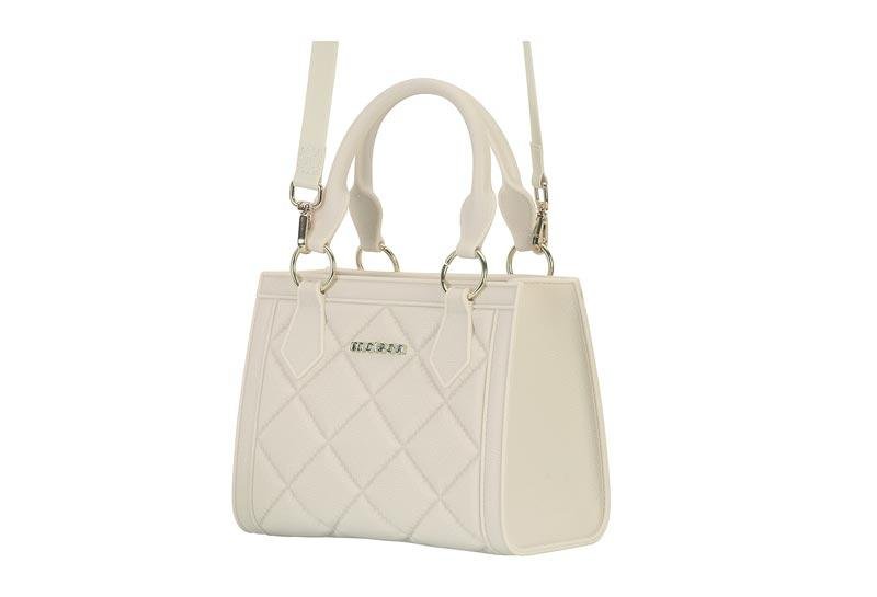 Bolsa Feminina com Alça de Mão e Transversal Moleca 50040-1 Off White 2