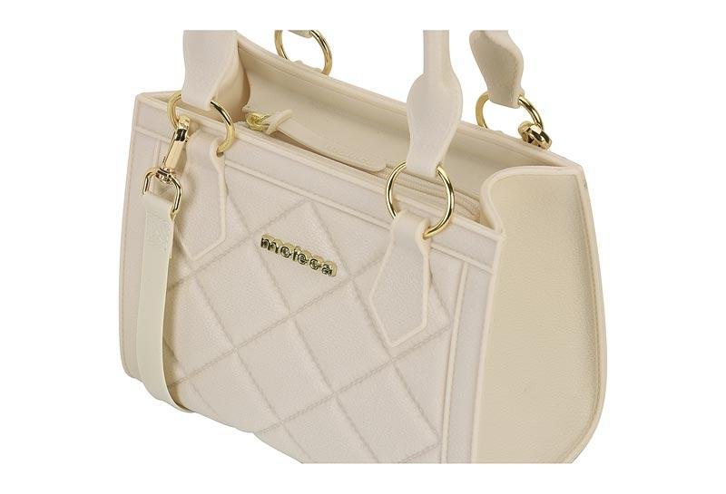 Bolsa Feminina com Alça de Mão e Transversal Moleca 50040-1 Off White 4