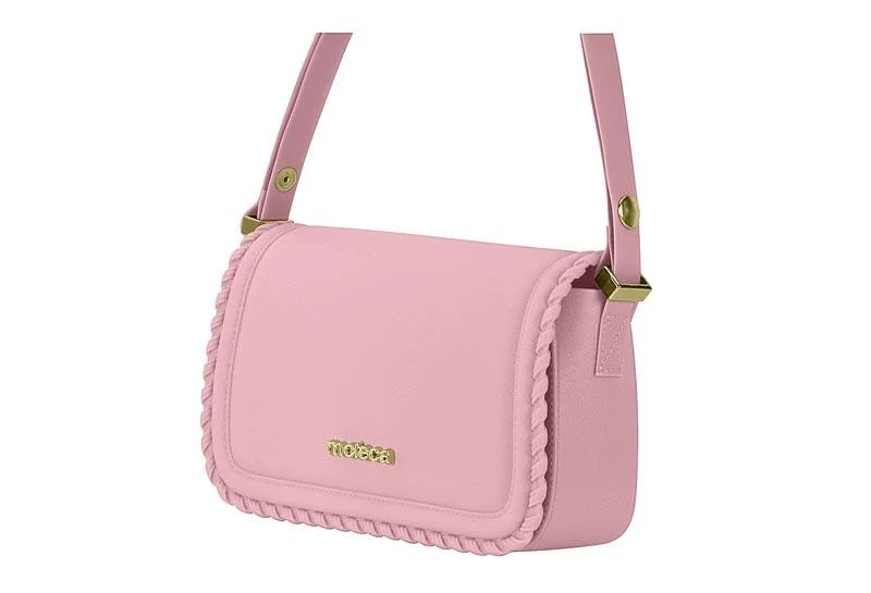 Bolsa Feminina Moleca Tiracolo com Detalhe Trançado 50050-1 Rosa 2