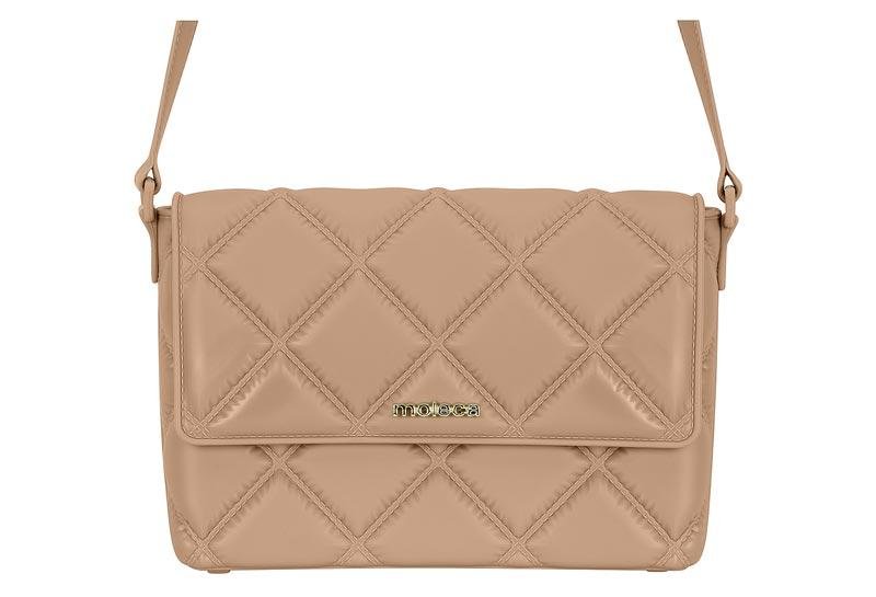 Bolsa Feminina Moleca Matelassê em X 50055-1 com Alça Transversal