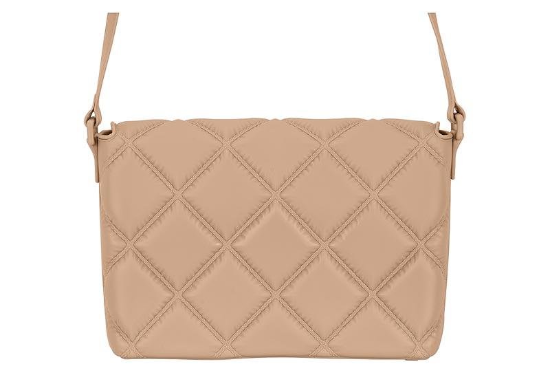 Bolsa Feminina Moleca Matelassê em X 50055-1 com Alça Transversal Nude 5