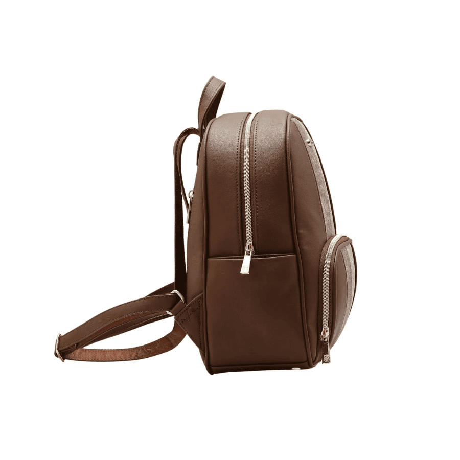 Mochila Feminina Chenson Mix de Texturas 8485266 Marrom 2