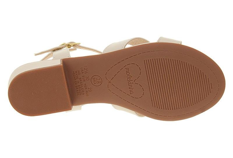Sandália Infantil Molekinha com Detalhe de Coração Dourado 2318-148 Off White 5