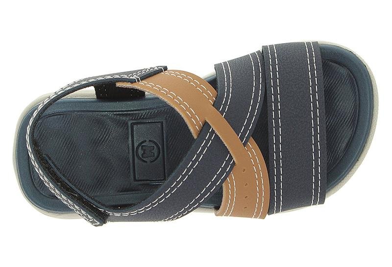 Sandália Infantil Molekinho 2135-168 com Tiras Cruzadas Azul Marinho 4