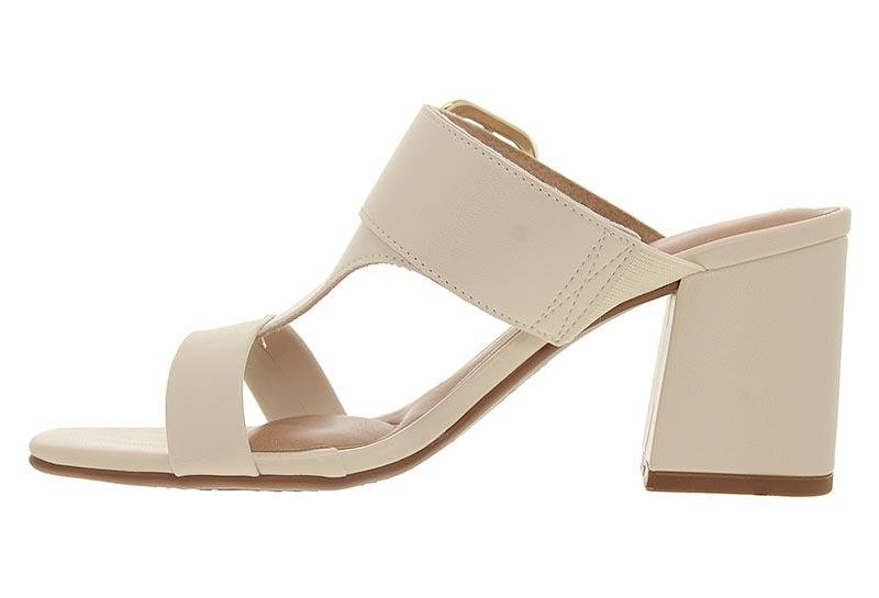 Tamanco Feminino Beira Rio Salto Bloco 8436-240 Off White 5