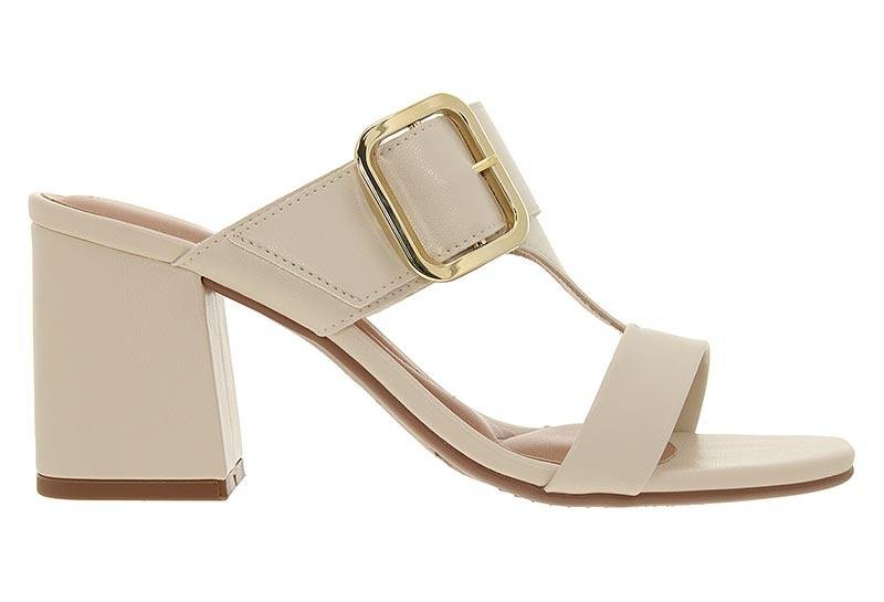 Tamanco Feminino Beira Rio Salto Bloco 8436-240 Off White 3