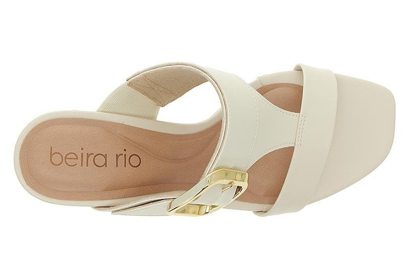 Tamanco Feminino Beira Rio Salto Bloco 8436-240 Off White 7