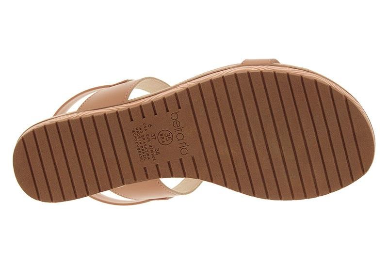 Sandália Papete Beira Rio com Detalhe Dourado 8321-1958 Bege 5