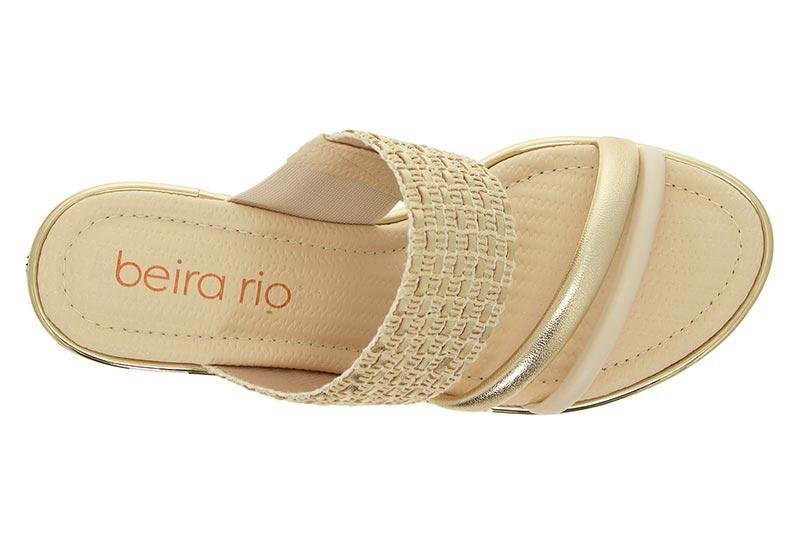 Tamanco Feminino Beira Rio com Tira Metalizada 8379-254 Dourado 5