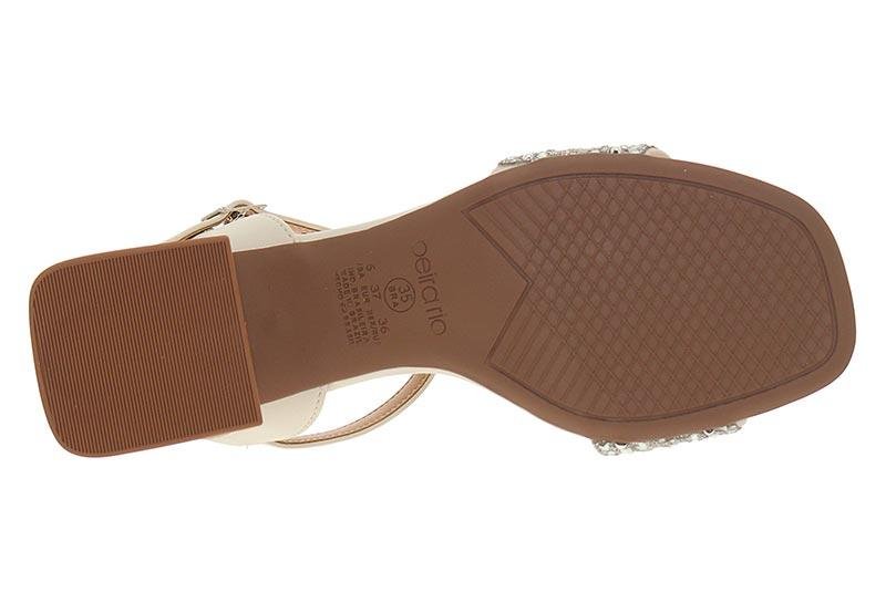 Sandália Feminina Beira Rio Salto Bloco e Strass 8423-232 Prata 6