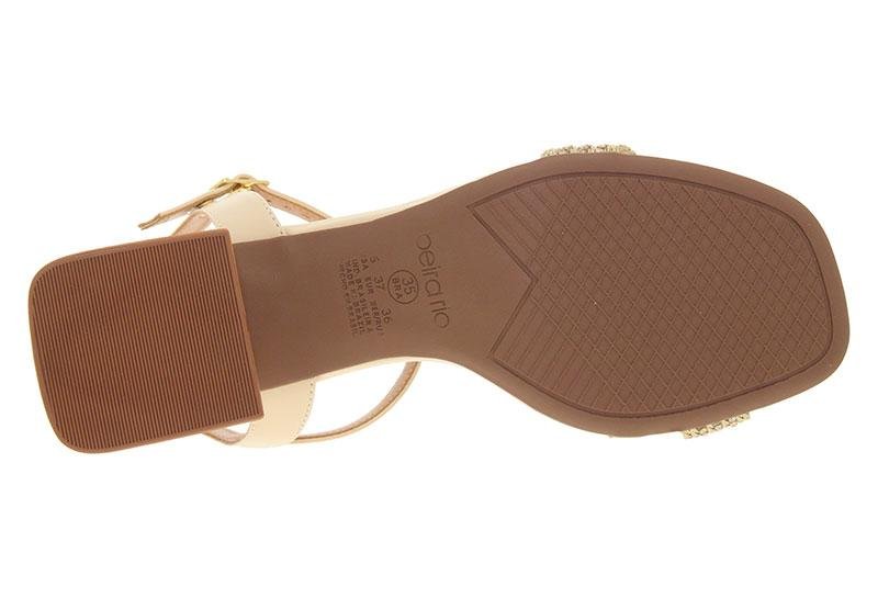 Sandália Feminina Beira Rio Salto Bloco Tira Trançada 8423-240 Bege 6