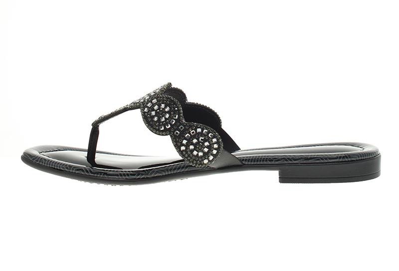 Rasteirinha Feminina Beira Rio com Pedrarias 8497-102 Preto 3