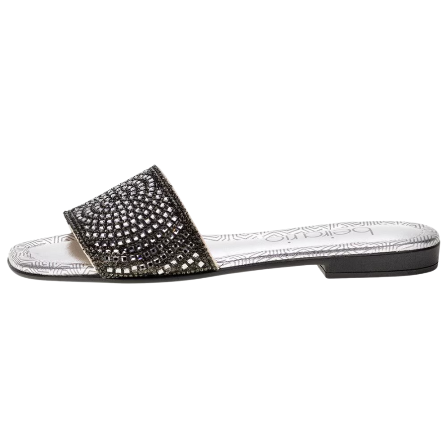 Rasteirinha Feminina Beira Rio com Pedrarias 8497-103 Prata 5