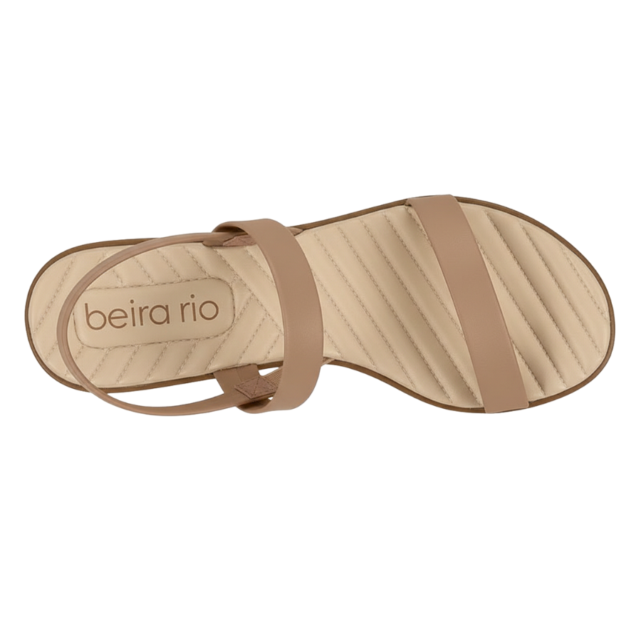Sandália Feminina Rasteira Beira Rio 8519-113 Bege 2