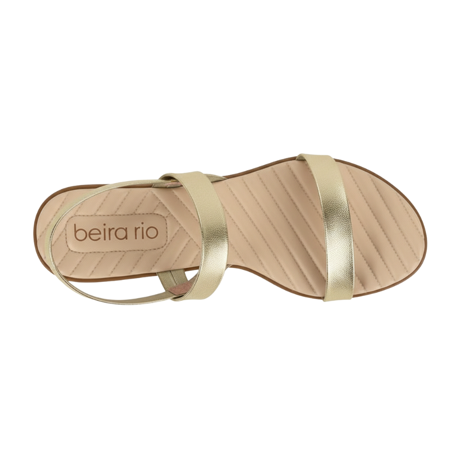 Sandália Feminina Rasteira Beira Rio 8519-113 Dourado 3