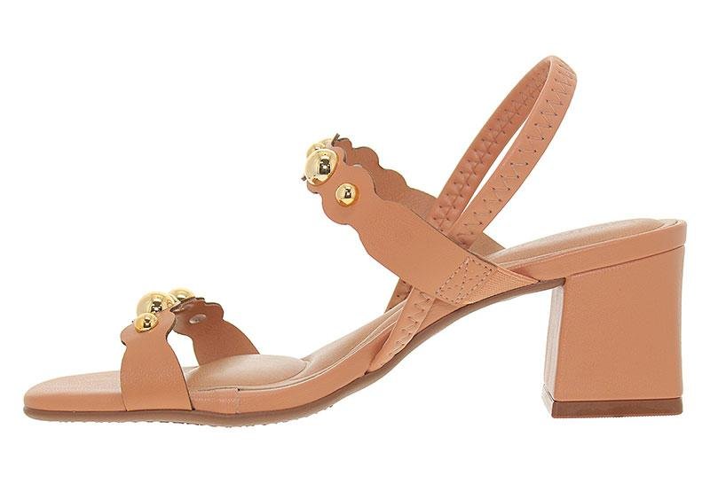 Sandália Feminina Beira Rio Salto Médio 8536-104 Bege 3