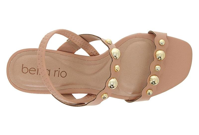 Sandália Feminina Beira Rio Salto Médio 8536-104 Bege 4