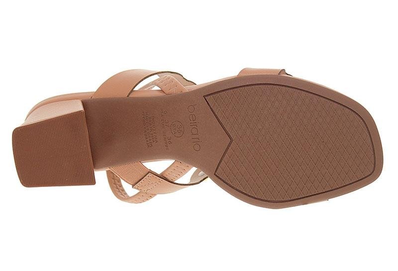 Sandália Feminina Beira Rio Salto Médio 8536-104 Bege 5