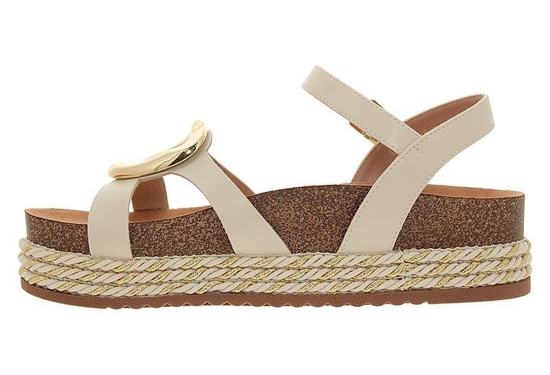 Sandália Feminina Beira Rio Plataforma 8546-207 Off White 6