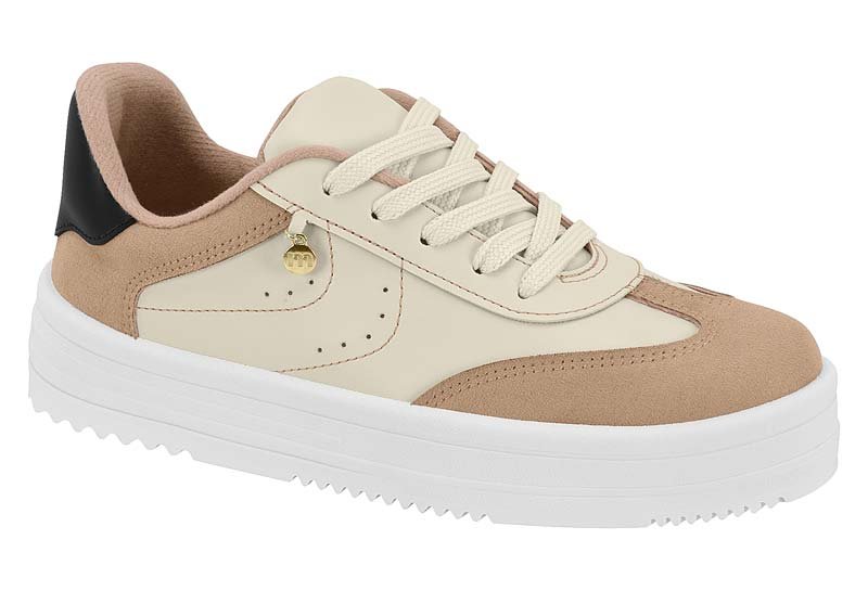 Tênis Casual Feminino Moleca 5782-318 Bege 1