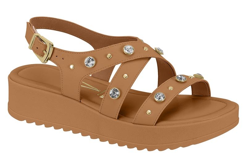 Sandália Feminina Vizzano Flatform com Pedrarias 6492-330