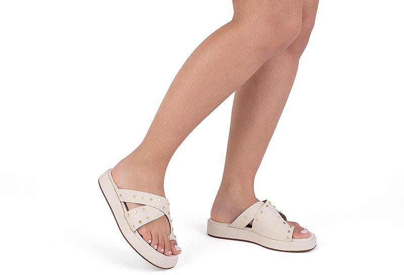 Sandália Feminina Vizzano Flatform com Aplicações 6506-130 Branco 2