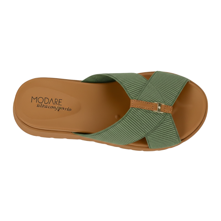 Sandália Papete Modare Ultraconforto 7198-100 Verde 3