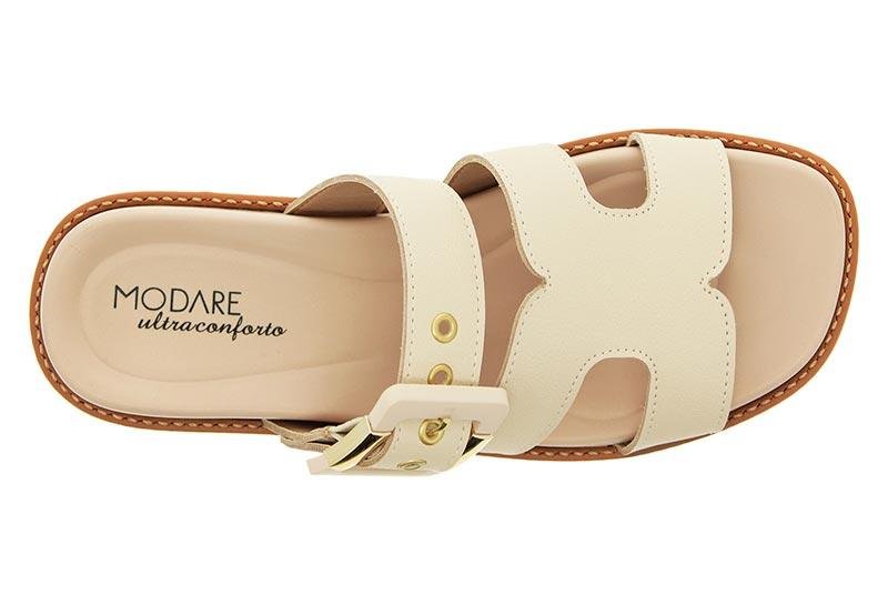 Sandália Rasteira Modare Ultraconforto 7205-105 Branco 4