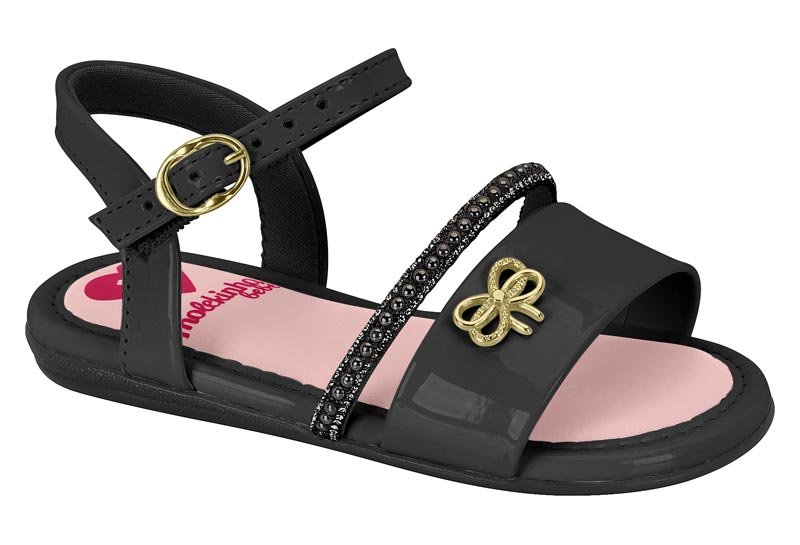 Sandália Infantil Molekinha com Laço e Strass 2112-771