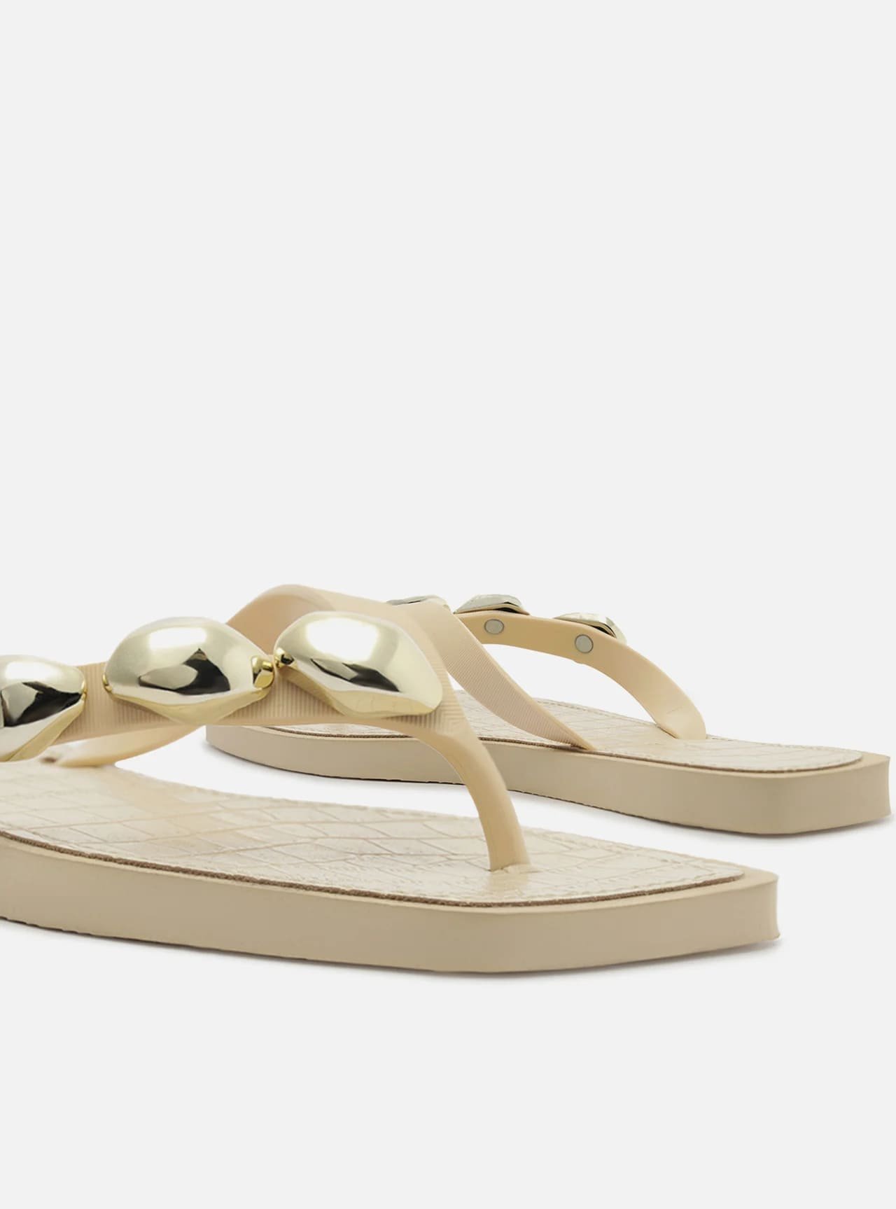 Chinelo de Dedo Croco Square Metais Brizza Arezzo Off White 4